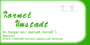 kornel umstadt business card